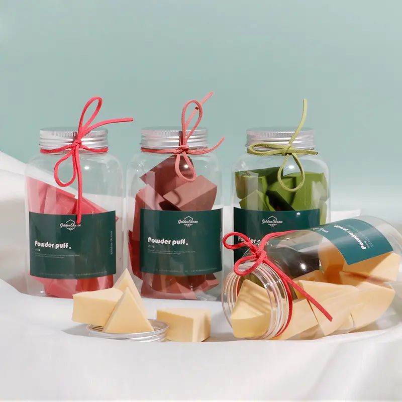 믹스 컬러 미니 메이크업 스펀지 세트 뷰티 블렌딩 메이크업 도구 페이셜 파운데이션 메이크업 스펀지