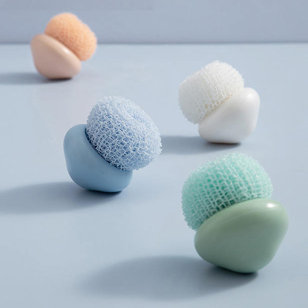 귀여운 버섯 머리 나일론 공 주방 청소