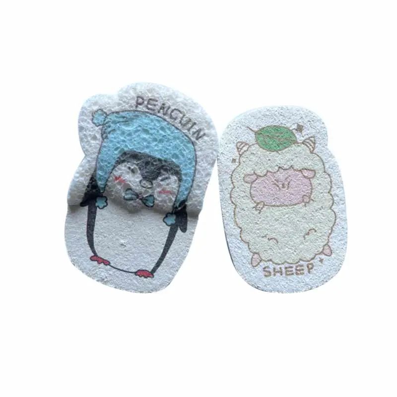 귀여운 만화 펭귄 알파카 압축 셀룰로오스 스폰지