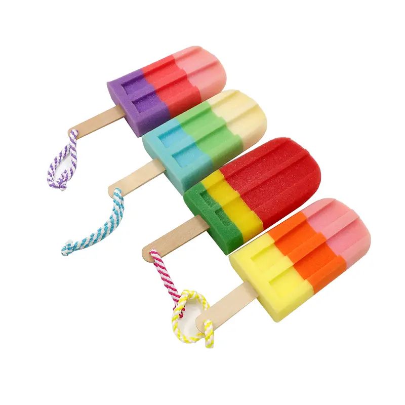 아기 목욕 스폰지 아이스크림 귀여운 목욕 스폰지 바디 스크러버