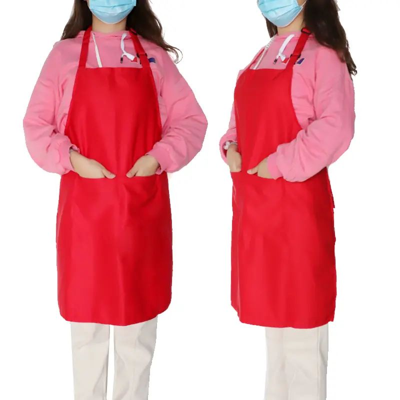 남성 여성을위한 큰 주머니 요리사 앞치마 크로스 백 앞치마