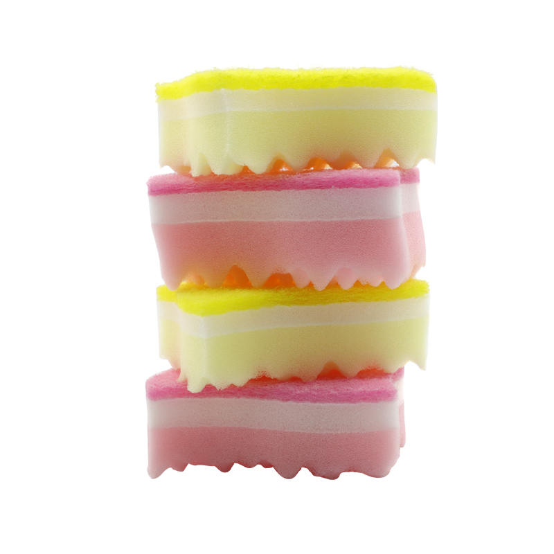 3층 복합 웨이브 스폰지 식기 세척 도구