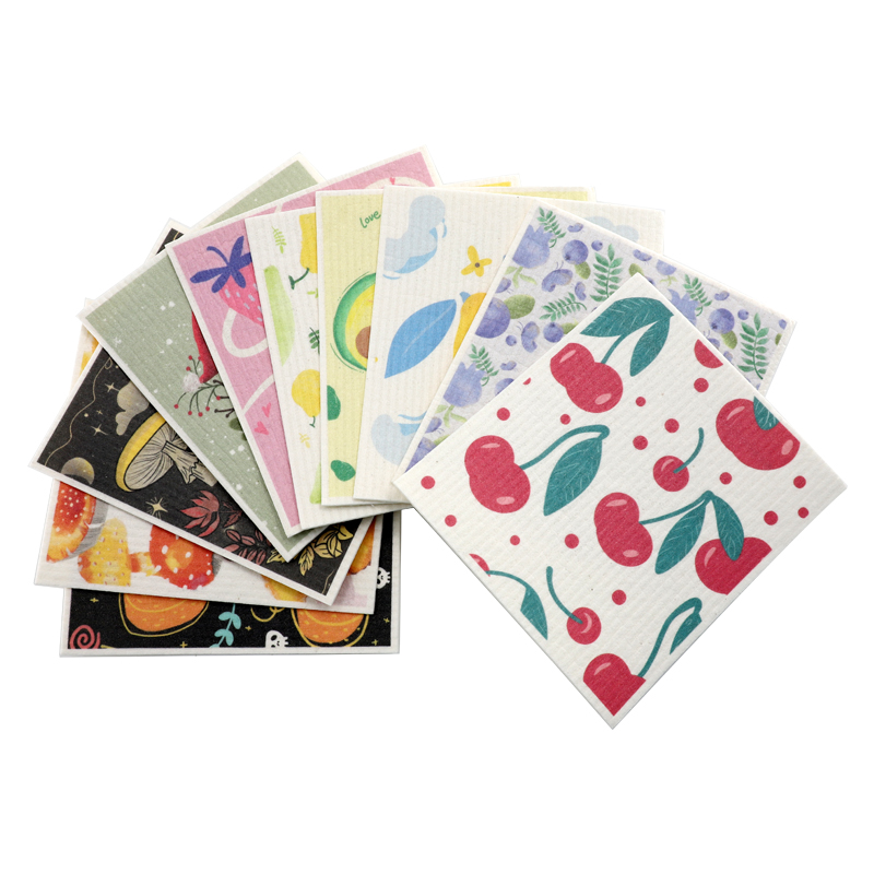 건식 및 습식 이중 용도로 인쇄된 맞춤형 패턴 셀룰로오스 래그